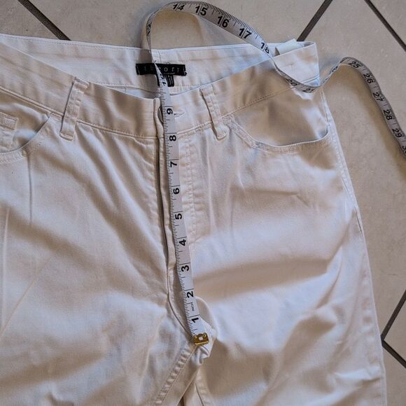 Theory Hayden Editor White Slim Straight Pants Cotton Size 33 - Picture 8 of 12